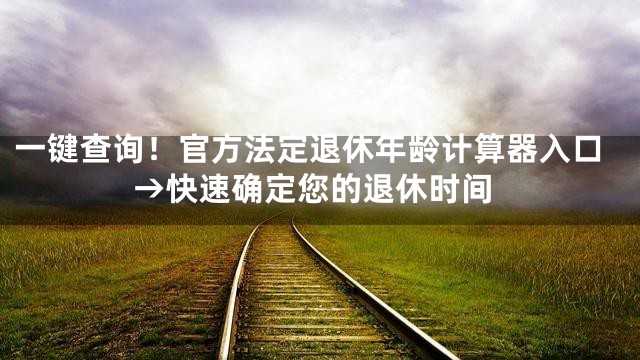 一键查询！官方法定退休年龄计算器入口→快速确定您的退休时间