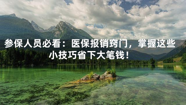 参保人员必看：医保报销窍门，掌握这些小技巧省下大笔钱！
