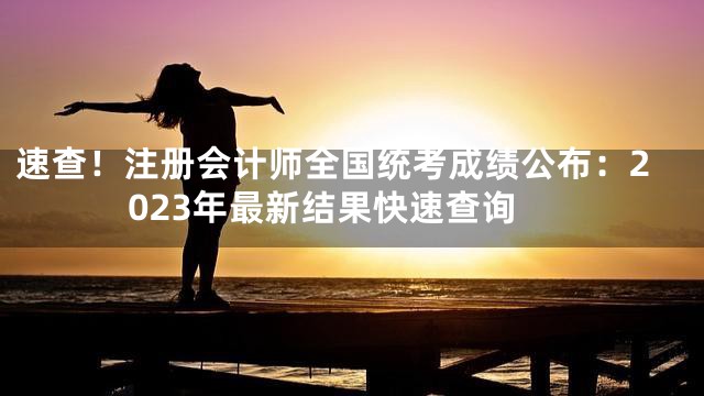 速查！注册会计师全国统考成绩公布：2023年最新结果快速查询