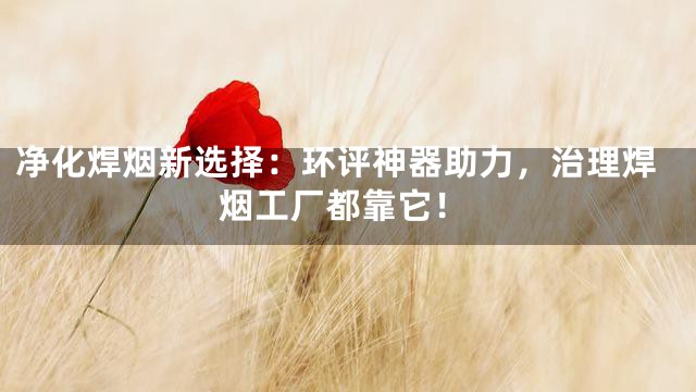 净化焊烟新选择：环评神器助力，治理焊烟工厂都靠它！