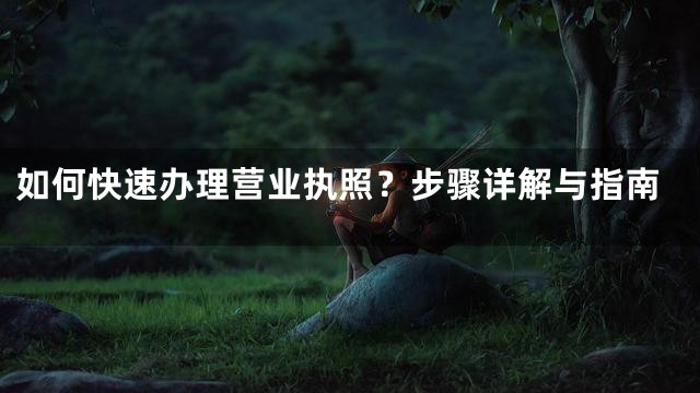 如何快速办理营业执照？步骤详解与指南
