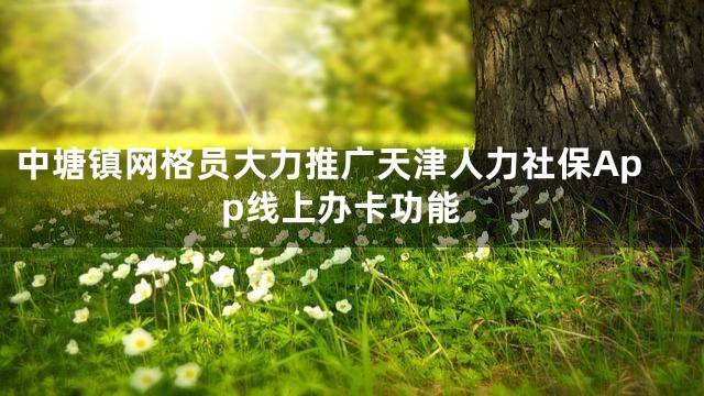 中塘镇网格员大力推广天津人力社保App线上办卡功能