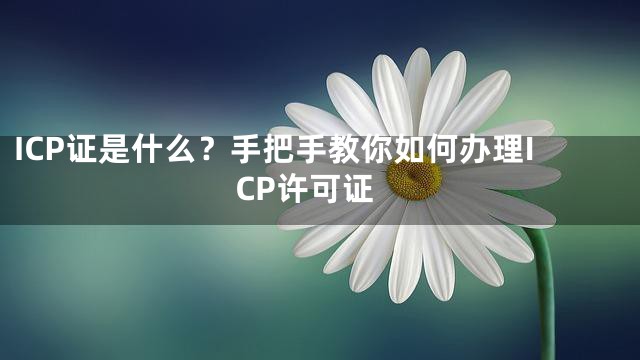 ICP证是什么？手把手教你如何办理ICP许可证