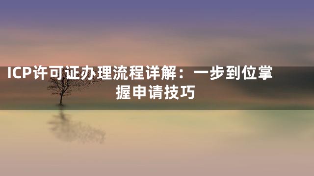 ICP许可证办理流程详解：一步到位掌握申请技巧