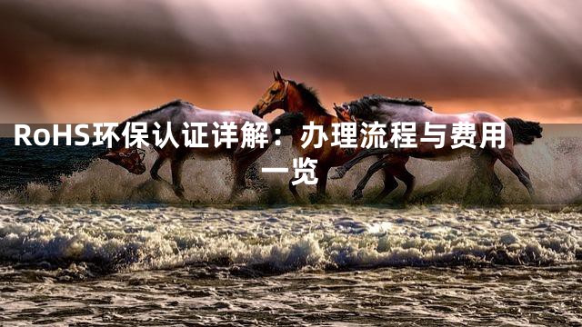 RoHS环保认证详解：办理流程与费用一览