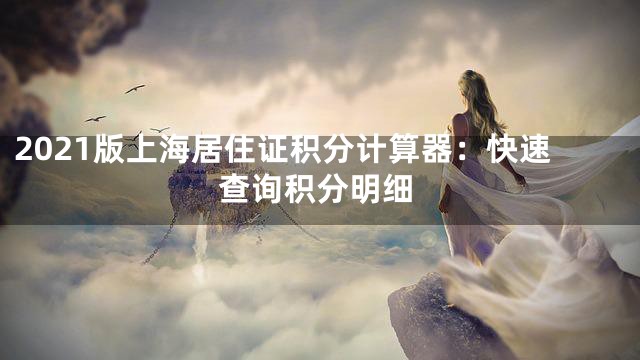 2021版上海居住证积分计算器：快速查询积分明细