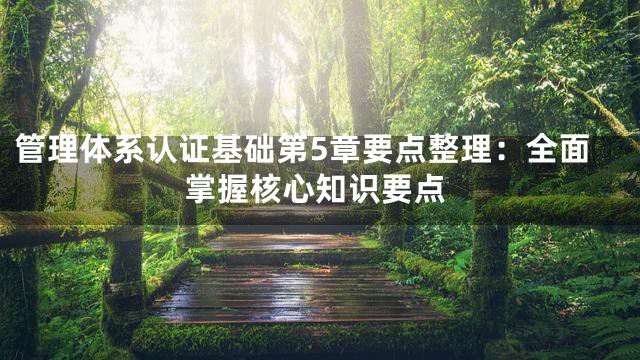 管理体系认证基础第5章要点整理：全面掌握核心知识要点
