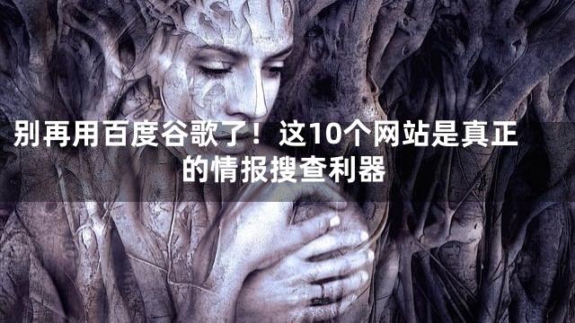别再用百度谷歌了！这10个网站是真正的情报搜查利器