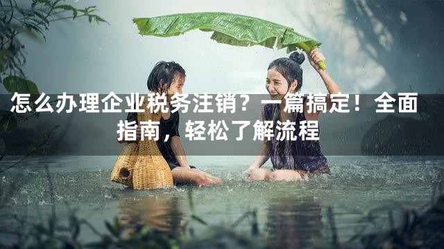 怎么办理企业税务注销？一篇搞定！全面指南，轻松了解流程