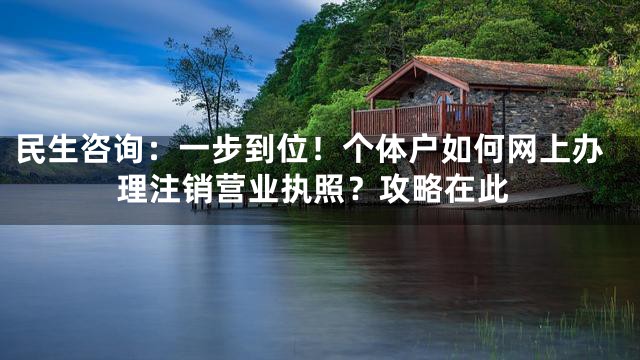 民生咨询：一步到位！个体户如何网上办理注销营业执照？攻略在此