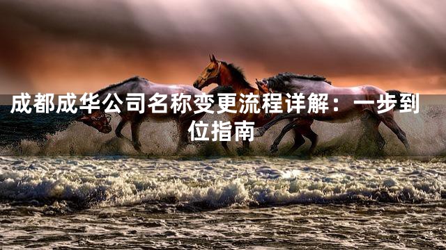 成都成华公司名称变更流程详解：一步到位指南