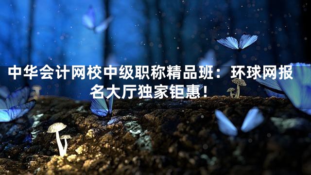 中华会计网校中级职称精品班：环球网报名大厅独家钜惠！