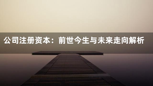 公司注册资本：前世今生与未来走向解析