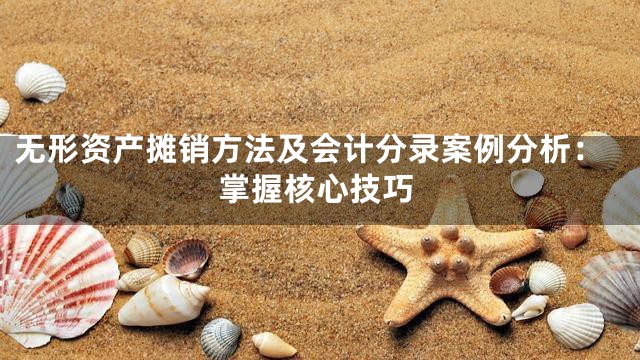 无形资产摊销方法及会计分录案例分析：掌握核心技巧