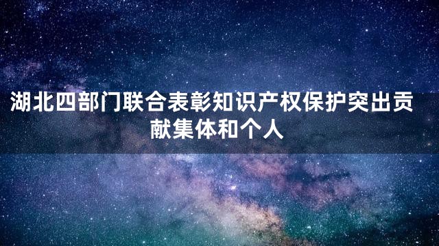 湖北四部门联合表彰知识产权保护突出贡献集体和个人