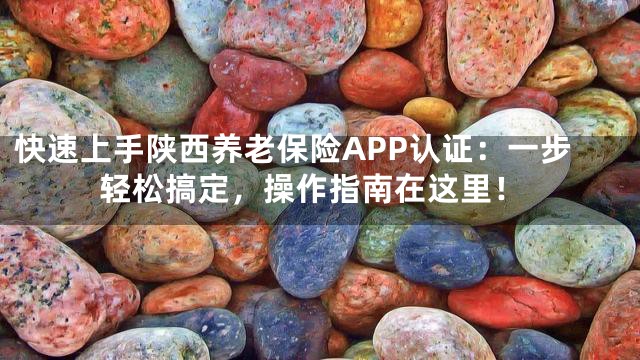 快速上手陕西养老保险APP认证：一步轻松搞定，操作指南在这里！
