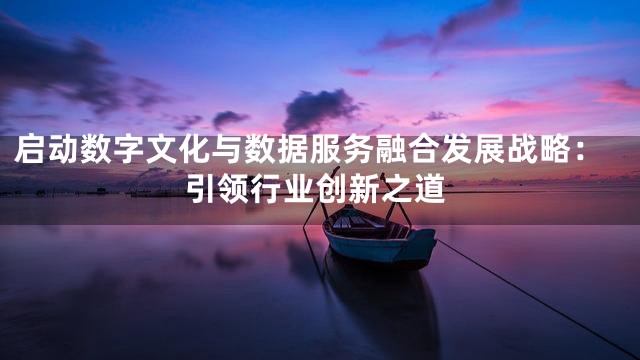 启动数字文化与数据服务融合发展战略：引领行业创新之道