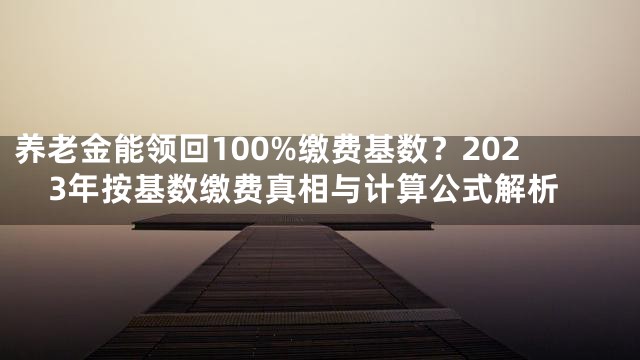 养老金能领回100%缴费基数？2023年按基数缴费真相与计算公式解析