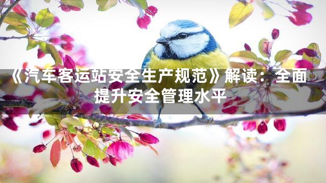 《汽车客运站安全生产规范》解读：全面提升安全管理水平