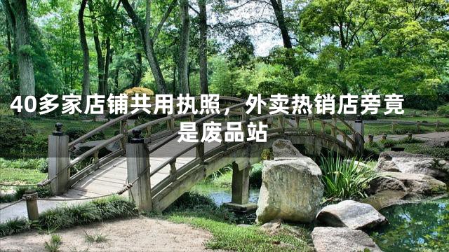 40多家店铺共用执照，外卖热销店旁竟是废品站