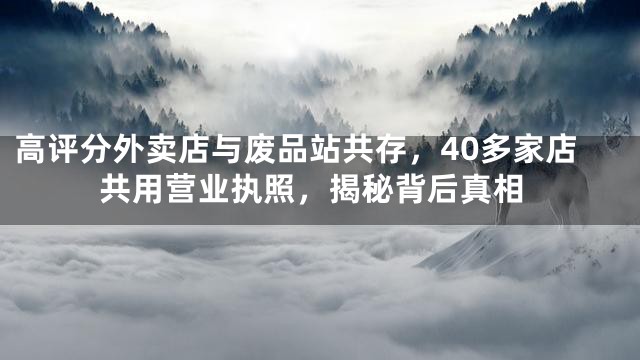 高评分外卖店与废品站共存，40多家店共用营业执照，揭秘背后真相