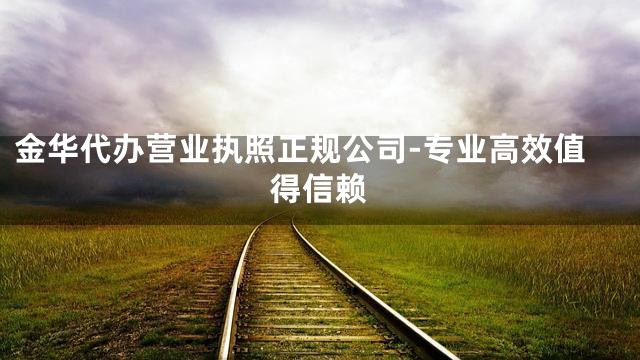 金华代办营业执照正规公司-专业高效值得信赖