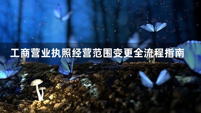 工商营业执照经营范围变更全流程指南