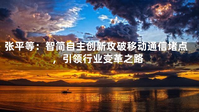 张平等：智简自主创新攻破移动通信堵点，引领行业变革之路