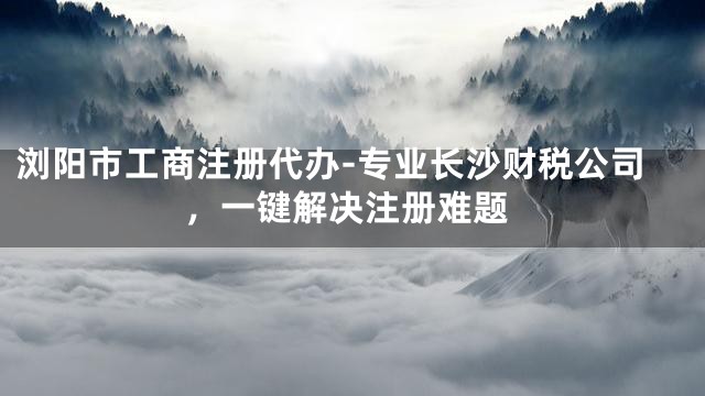 浏阳市工商注册代办-专业长沙财税公司，一键解决注册难题