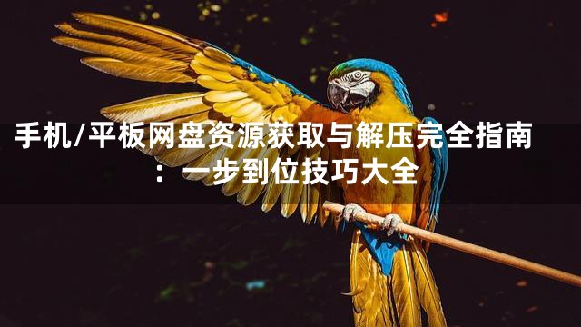 手机/平板网盘资源获取与解压完全指南：一步到位技巧大全
