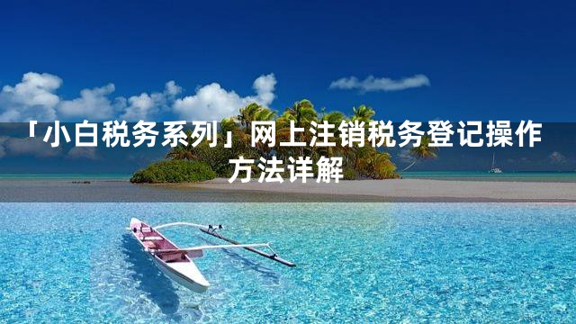 「小白税务系列」网上注销税务登记操作方法详解