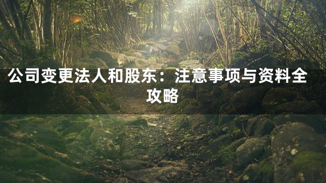公司变更法人和股东：注意事项与资料全攻略