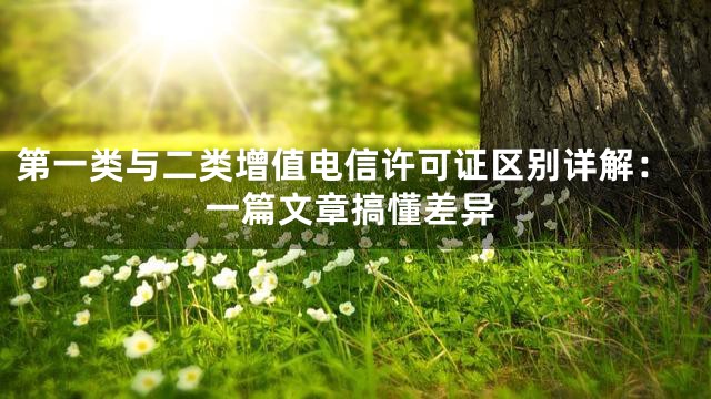 第一类与二类增值电信许可证区别详解：一篇文章搞懂差异