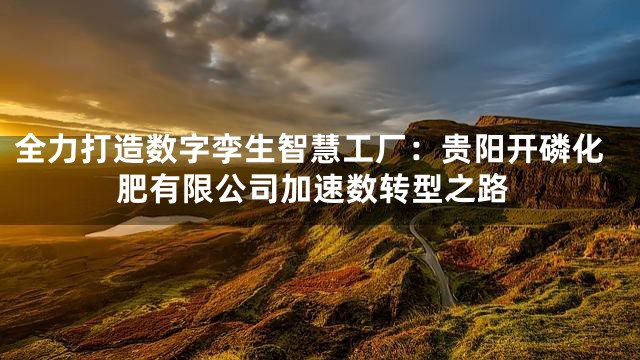 全力打造数字孪生智慧工厂：贵阳开磷化肥有限公司加速数转型之路