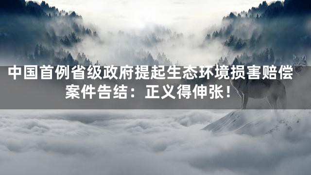 中国首例省级政府提起生态环境损害赔偿案件告结：正义得伸张！