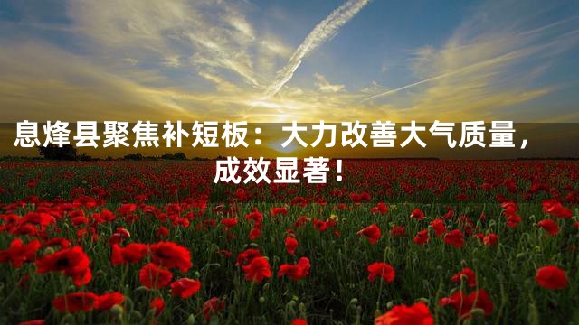 息烽县聚焦补短板：大力改善大气质量，成效显著！