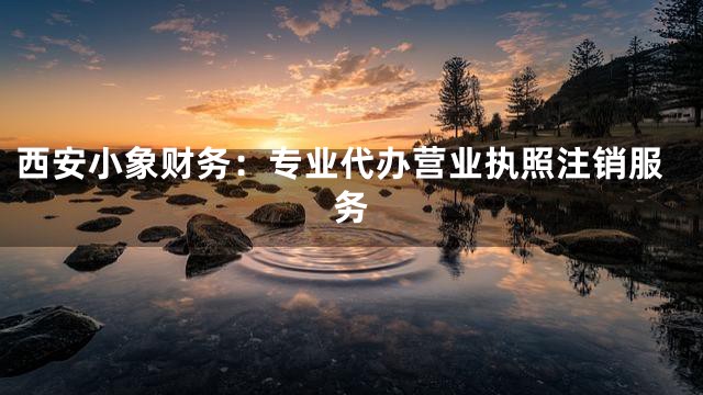西安小象财务：专业代办营业执照注销服务