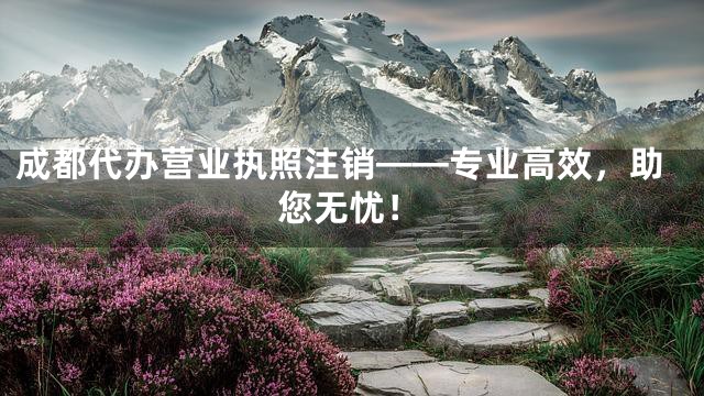 成都代办营业执照注销——专业高效，助您无忧！