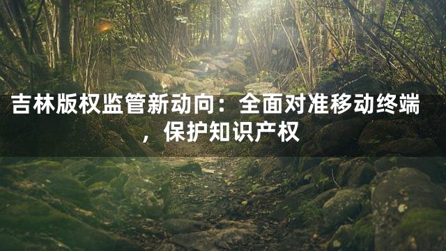 吉林版权监管新动向：全面对准移动终端，保护知识产权