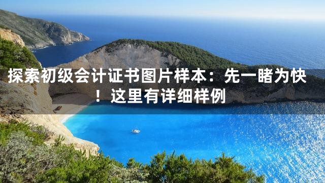 探索初级会计证书图片样本：先一睹为快！这里有详细样例
