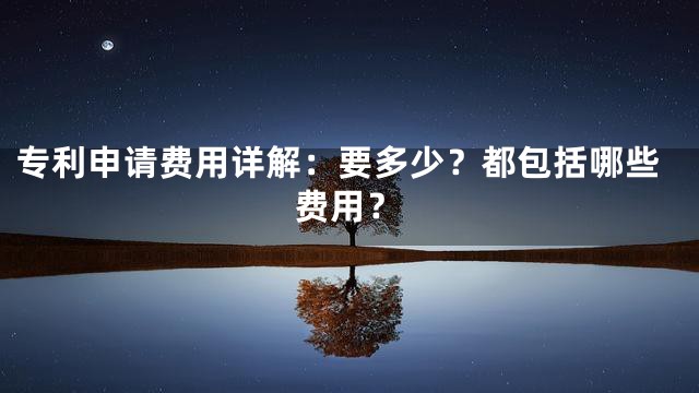 专利申请费用详解：要多少？都包括哪些费用？