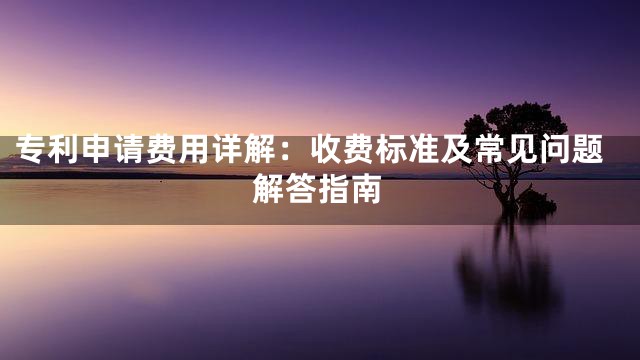 专利申请费用详解：收费标准及常见问题解答指南