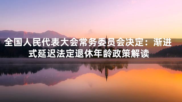 全国人民代表大会常务委员会决定：渐进式延迟法定退休年龄政策解读