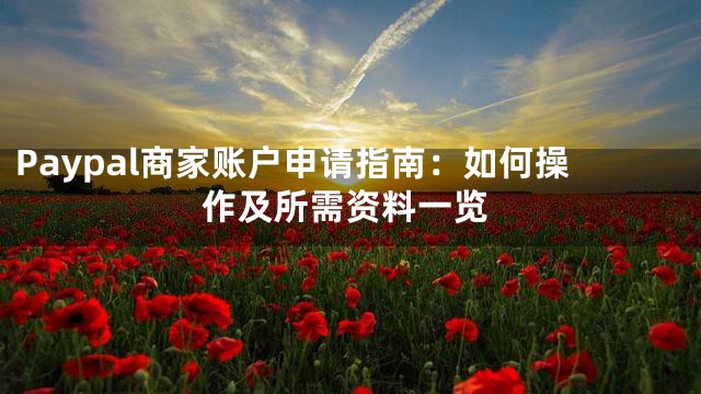 Paypal商家账户申请指南：如何操作及所需资料一览
