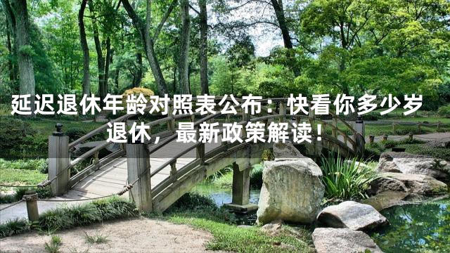 延迟退休年龄对照表公布：快看你多少岁退休，最新政策解读！