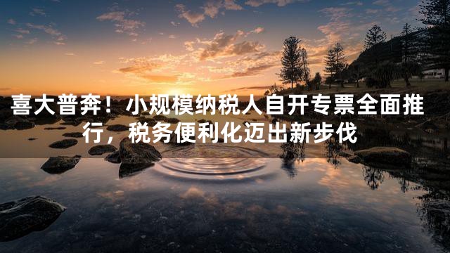 喜大普奔！小规模纳税人自开专票全面推行，税务便利化迈出新步伐