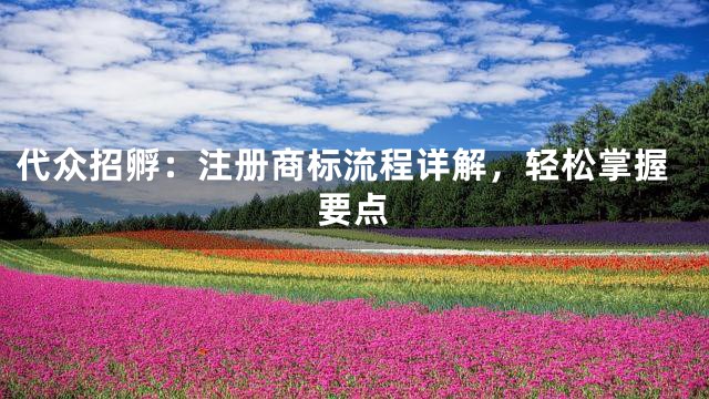 代众招孵：注册商标流程详解，轻松掌握要点