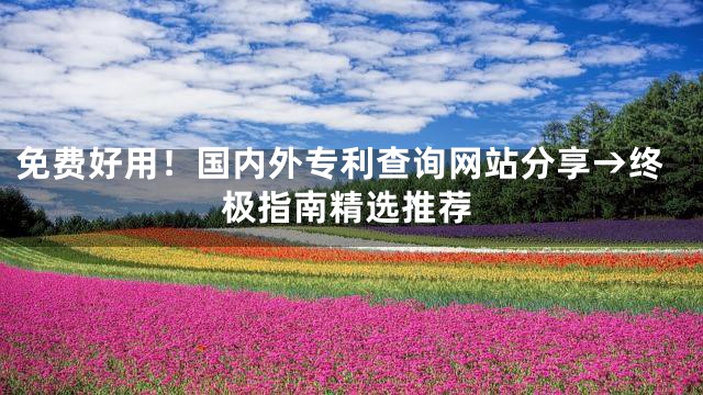 免费好用！国内外专利查询网站分享→终极指南精选推荐