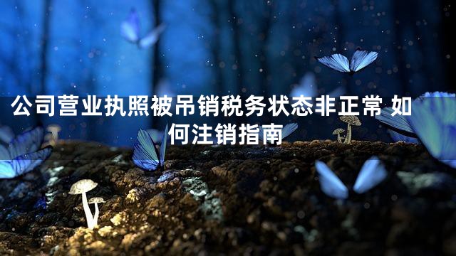 公司营业执照被吊销税务状态非正常 如何注销指南
