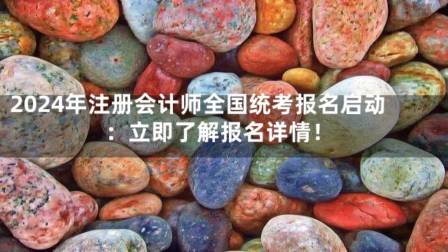 2024年注册会计师全国统考报名启动：立即了解报名详情！